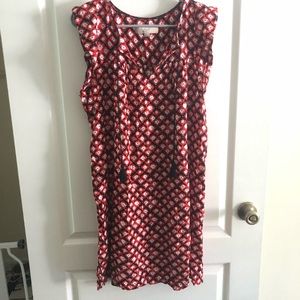 Loft Red Floral Dress